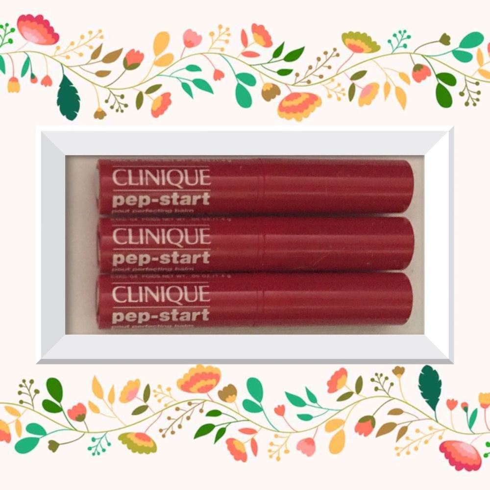 Clinique lot of 3 Pep Start 🍒 Cherry Lip Balm